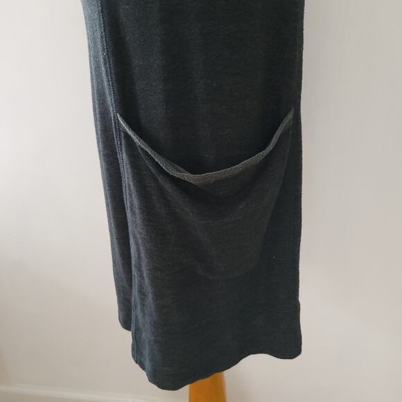 Horny Toad Hideout Dress Charcoal Gray Cowl Neck Long Sleeve Women Small - Picture 7 of 11